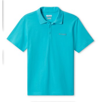 Columbia Polo Heren, Wingard II Solid Pique Turquoise, 63ETLOGPR